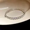 Elegante e Luxuoso Bracelete Cravejado com Diamantes em Estilo Francês, Bracelete com Design de Nicho da Moda, Joias Versáteis da Moda para Atacado