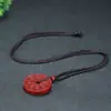 Colgante original de cinabrio, estilo corazón de cinabrio dorado púrpura, colgante con cierre de princesa, para hombres con Guanyin, para mujeres con Buda, amuleto de año de nacimiento