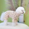 Roupas para cães de estimação roupas de lã de quatro patas para animais de estimação roupas para cães de estimação outono e inverno New 23 pequenas roupas de lã xadrez de quatro patas