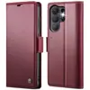 Adecuado para Samsung S25Edge Funda Antirrobo para Teléfono Móvil Galaxy S26 Cubierta Flip RFID Hebilla Lateral Funda Protectora de Cuero S23