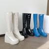 2023 novo comércio exterior plataforma anabela salto alto bico redondo botas altas moda sexy transfronteiriça femininas tamanho grande botas altas
