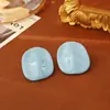 Brincos irregulares coloridos estilo minimalista com efeito de gota de tinta, moda retrô francesa, brincos de alta qualidade, acessórios exagerados estilo INS