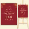 Letrero de Bienvenida para Banquete de Compromiso, Señalización de Tablero Kt para Boda, Suministros de Decoración, Letrero de Agua de Fondo, Letrero Guía