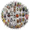 50 Adesivos de Besouro Dupla Face Transparentes Pet Transparentes à Prova d'Água Adesivos Decorativos DIY para Diários, Celulares, Malas e Cadernos