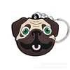 Animal Perro Gato Llavero de PVC Anillo de Llavero Cadena de Llaves Colgante Anillo de Llavero Llave de Coche