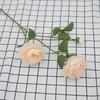 Flor Simulada Peonía de 3 Cabezas Rosa Estilo Europeo Arreglo para Boda Decoración del Hogar Hecho a Mano Transfronterizo Adornos de Flores Artificiales Venta al por Mayor