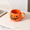 Presente Criativo de Halloween Copo de Cerâmica de Abóbora Desenho Animado Retrô Copo Engraçado Caneca de Feriado Copo de Cerâmica para Beber