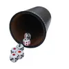 Cor de Couro Taça Cruzada Veludo Silencioso Dados Conjunto de Copo para Dados Estilo Chifre de Boate Agitador de Dados