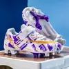 Zapatos de fútbol de caña alta transfronterizos para niños y niñas, zapatillas de entrenamiento con tacos para adultos, zapatos deportivos profesionales transpirables antideslizantes con tacos largos