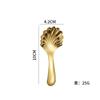 Cuchara de acero inoxidable 304 de con mango corto, creativa, mini cuchara de té, regalo, cuchara pequeña redonda, cuchara de té, chapada en oro, cuchara para helado