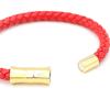 Joyería de comercio exterior pulsera de cuerda de cuero de acero inoxidable chapado 3D tejida pulsera para amantes para hombres y mujeres personalidad accesorios de joyería blancos