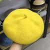 Boina de Lã Tricotada Japonesa Nova Outono e Inverno Estilo Coreano Cool Choo Choo Lã Quente Moda Chapéu de Pintor