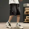 Shorts de Mezclilla Retro Casual Americano para Hombres y Mujeres en Verano Sueltos Moda Callejera Marca Cintura Elástica Pantalones de Longitud Media