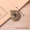 Pingente de Segurança Cinco Bênçãos de Latão Puro Vintage Cultural Criativo Presente Pingente para Chaveiro de Carro Acessório Ornamentado para Pendurar com Corda Trançada Feito à Mão