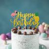 Decoración para fiesta en la playa de Hawái, pancarta de cactus, tarjeta con alfabeto, arreglo de pastel para fiesta de cumpleaños, suministros para festivales