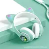 Orelhas de Gato Luminosas com Bateria de Longa Duração - Headset Bluetooth Montado na Cabeça Stn-28 Modelo Quente Transfronteiriço - Venda Direta de Fabricante Fofo
