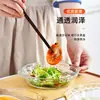 Apto para Microondas y Horno, Plato para Hornear de Vidrio Espeso, Plato para Cocinar Pescado al Vapor, Vajilla, Bandeja para Hornear de Vidrio Resistente a Altas Temperaturas para el Hogar