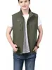 Colete Masculino de Secagem Rápida para Uso Externo - Primavera, Verão e Outono - Multibolsos - Fino - Roupa de Trabalho - Colete - Tamanho Grande - Fornecimento Direto da Fábrica