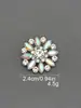 Suéter Abrigo de Lujo Ligero con Flor de Cristal, Diamante y Botón Metálico, Chaqueta de Moda, Cárdigan, Botones Decorativos Cosidos a Mano, Accesorios DIY