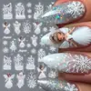 Belleza Completa Transfronteriza Nuevas Pegatinas para Uñas Navidad Ángel Papá Noel Oso Muñeco de Nieve Pegatinas para Uñas