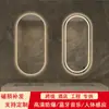 Espejo de baño inteligente ovalado para pared salón de belleza con luz pantalla táctil LED inducción antivaho espejo de tocador HD