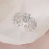 Anillo de Encaje con Circonita, Anillo de Dedo Índice con Mariposa Hueca de Ballet de Ensueño y Índice de Diamante Redondo, Anillo Abierto Estilo Chica Oxígeno