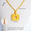 Puzuo Accesorios DIY Chapados en Oro de Color Duradero Patrón de Nube Carácter de la Fortuna Hebilla Cuadrada de Paz Colgante Collar Cadena para Suéter para Hombres y Mujeres