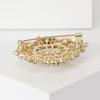 Moda Europeia e Americana Novo Broche Oval de Strass Feminino Palácio Retrô Atmosférico Botão de Xale Casaco Casaco Pin Acessórios