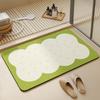 Alfombrilla de baño de tierra de diatomeas estilo crema más vendida transfronteriza, absorbente de agua, secado rápido, antideslizante, resistente al desgaste, fácil de limpiar