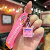 Novos chaveiros de acessórios com figuras 3D de borracha macia em PVC de desenho animado, pingentes para mochila de casal, pequenos enfeites, atacado do fabricante