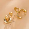Pendientes Redondos de Cobre Blanco de Alto Gama Estilo Coreano Nuevo Transfronterizos para Mujer, Completamente Incrustados de Diamantes, Pendientes Simples y Únicos, Venta al por Mayor