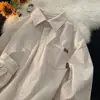 Camisa de Pana para Hombre Primavera y Otoño Estilo Japonés Retro Chaqueta de Pana Diseño de Alta Gama Nicho Vintage Top