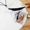 Fabricante Europeu e Americano Fornece Calcinhas Femininas Sexy de Renda de Cintura Baixa Vazadas Transparentes