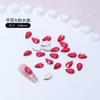 Acessórios Populares Transfronteiriços para Nail Art com Strass Diamante Vermelho de Fundo Plano Super Brilhantes Diamantes de Vidro com Formato Especial Coração Gota d'Água Diamante Acessórios de Unha Vestíveis