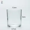 Taza de Vela de Vidrio Taza Vacía Decoración de Sala de Estar Botella de Aromaterapia Taza de Regalo para Velas Portavelas de Cristal Taza Portavelas Transparente al por Mayor