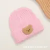 Gorro de Punto para Bebé Otoño e Invierno Lindo Oso Gorro de Lana Gorro de Punto para Bebé de Primera Infancia Otoño para Bebé Niño y Niña Gorro de Lana