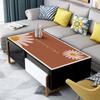 Mantel de cuero impermeable, resistente al aceite, lavable, antiquemaduras, mantel de margaritas, mantel de mesa de té de estilo nórdico ligero y de lujo