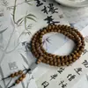 Pulseira de Oração Budista de 108 Contas de Sândalo Verde e Sândalo Preto com Design de Lótus, Estilo Multicamadas para Casais Homens e Mulheres