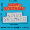 Molde para hornear pasteles DIY estuche tarjeta de chocolate de Feliz Cumpleaños inglés decoración de pasteles molde de silicona