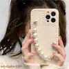 Elegante Pulsera de Perlas para Mujer Decoración DIY para Funda de Teléfono Celular Bolsa Belleza Gancho Metálico Portátil de Gama Alta