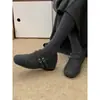Zapatos Mary Jane de pelo estilo Chanel para mujer, para uso exterior en otoño e invierno, con aumento interno de altura, zapatos cálidos y cómodos de algodón felpudo