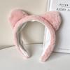 Haiyue Joyería Lavar Cara Diadema Orejas de Gato de Felpa Linda Diadema de Ala Ancha para Recoger el Cabello Pasador Antideslizante 20