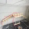 Rede de Pássaro de Madeira em Estoque Transfronteiriça, Conjunto de Quatro Peças, Brinquedo de Escalada para Hamster, Balanço para Papagaio, Escada de Escalada, Plataforma