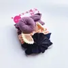 Diadema de Rosquilla para Niños Europeos y Americanos Set de Tres Piezas de Accesorios para el Cabello de Niñas de Flores Triples Diadema de Nylon para Bebé Tocado