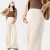 Pantalones de Maternidad de Lana Acetato para Primavera y Otoño 2026 Estilo Nuevo Pantalones de Maternidad con Soporte para el Vientre Pantalones de Pierna Ancha Pantalones de Pierna Recta Pantalones Largos