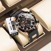 Relojes cronógrafo multifuncionales para hombre de marca suiza, correa de silicona, reloj de cuarzo, explosiones de comercio exterior en vivo, una generación de cabello