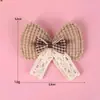 Novo Cor de Chá de Leite Tricô Laço Combinação Multiestilo Doce para Menina Headwear Acessórios de Vestuário Atacado