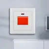 Tipo 86 Modelo de Exportação Painel de Tomada de Interruptor de Parede com Estrutura de Aço Single Gang 1 Via Controle Único Fabricante Tipo Embutido