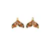 Pendientes de Cola de Pez de Circonita de Color Dopamina, Lujo Ligero, Gama Alta, Modernos, Exquisitos, Dulces, Elegantes y Delicados