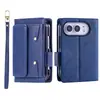 Aplicable a Funda de Cuero Duo para iPhone Teléfono Plegable Samsung Z Fold8 Billetera para Monedas Portatarjetas Soporte Funda Protectora